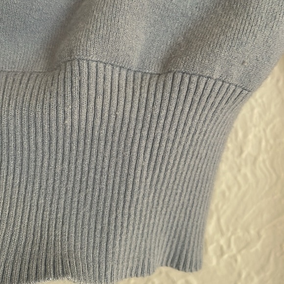 Aritzia Sunday Best grey-blue long sleeve top with clasp detail 2XS - Picture 4 of 5